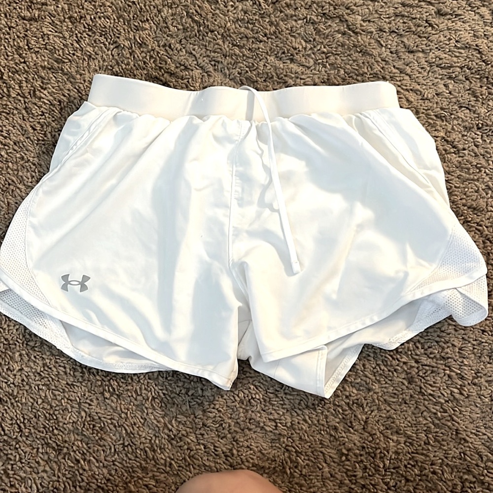 White adidas loose fit shorts, small